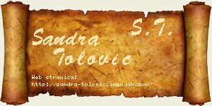 Sandra Tolović vizit kartica